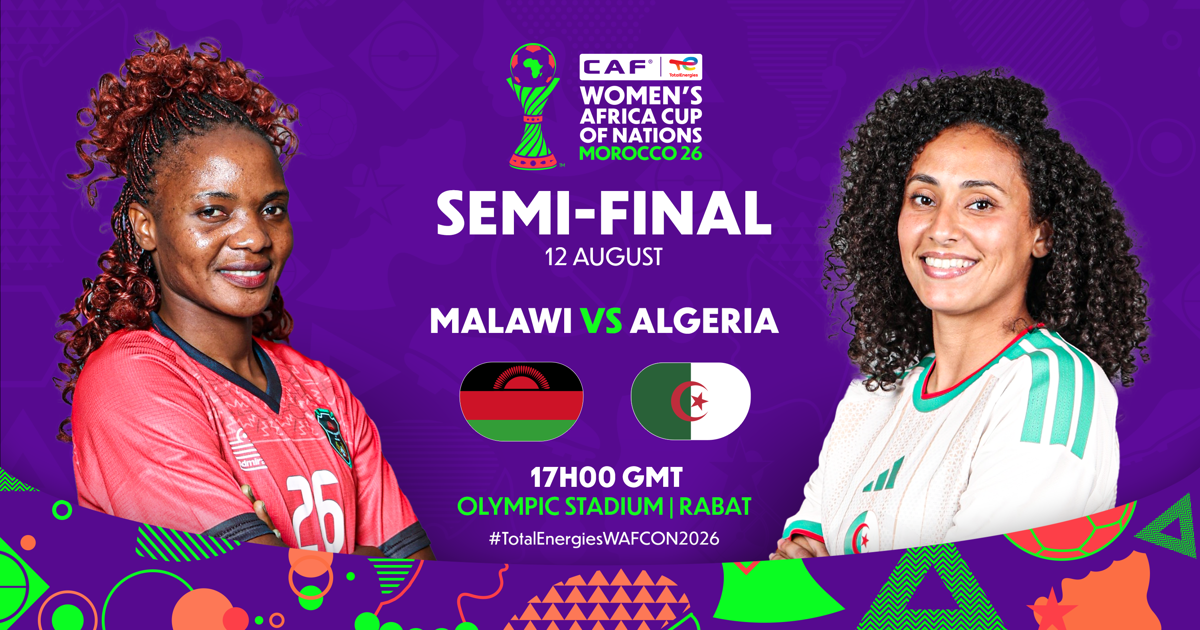 MATCH STATS: Malawi face Algeria in TotalEnergies CAF WAFCON Morocco 2026 semi-final