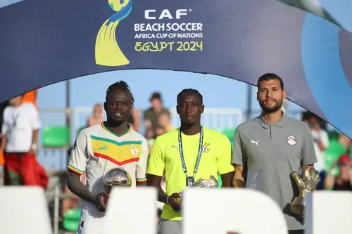 Senegal's Diatta won the Best Players award at the Beach Soccer AFCON